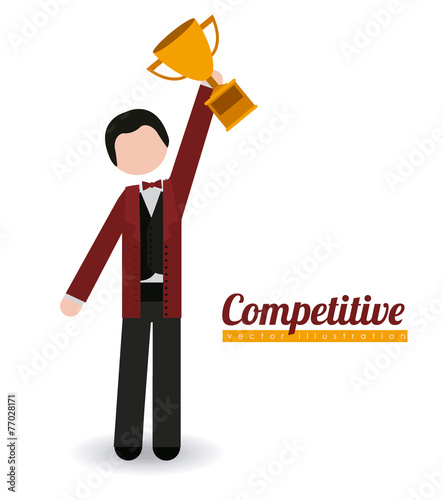 Competition design, vector illustration.