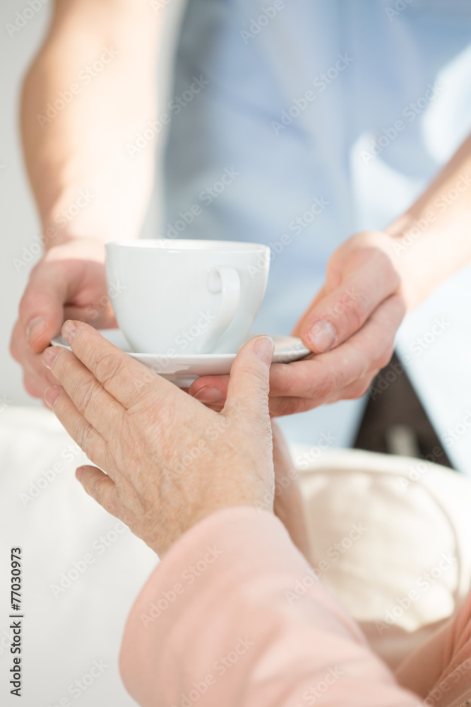 Servicing the tea Servicing the tea
