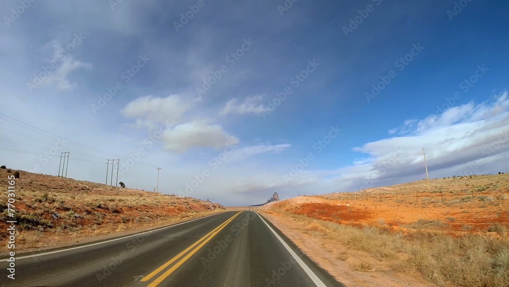 POV driving sandstone Buttes desert Colorado Plateau Monument Valley USA POV driving sandstone Buttes desert Colorado Plateau Monument Valley USA