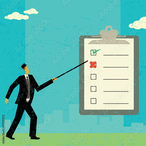 Examining a checklist