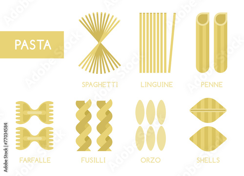 Pasta set vector