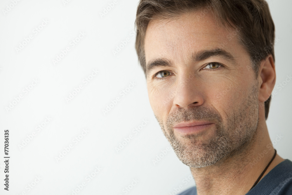 Fototapeta premium Close-Up Of An Handsome Man Looking At Camera