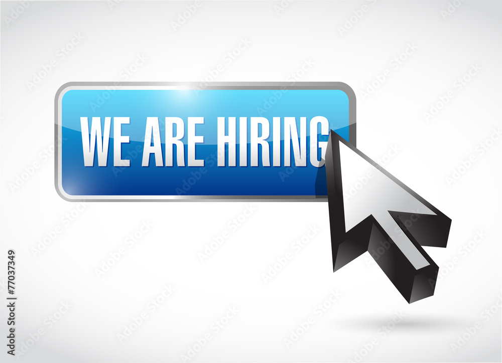 we are hiring button illustration design we are hiring button illustration design