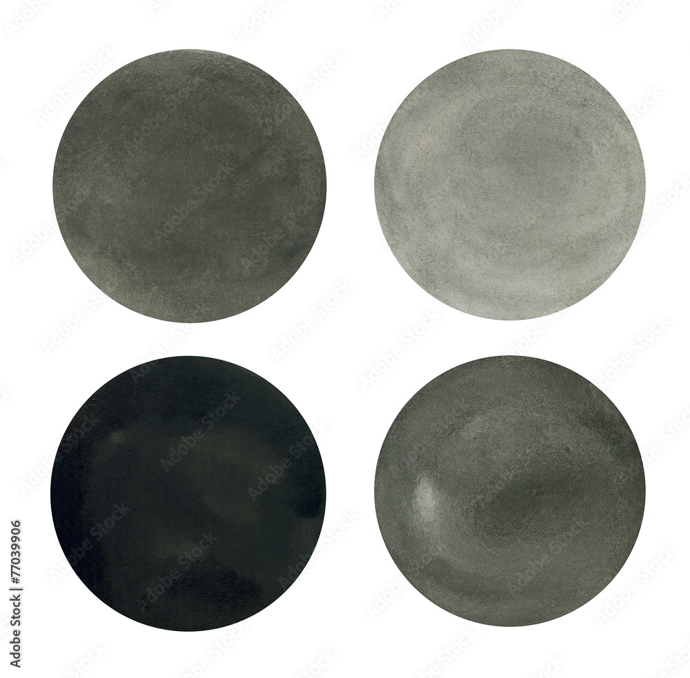Beautiful grey watercolor design elements. Beautiful grey watercolor design elements.