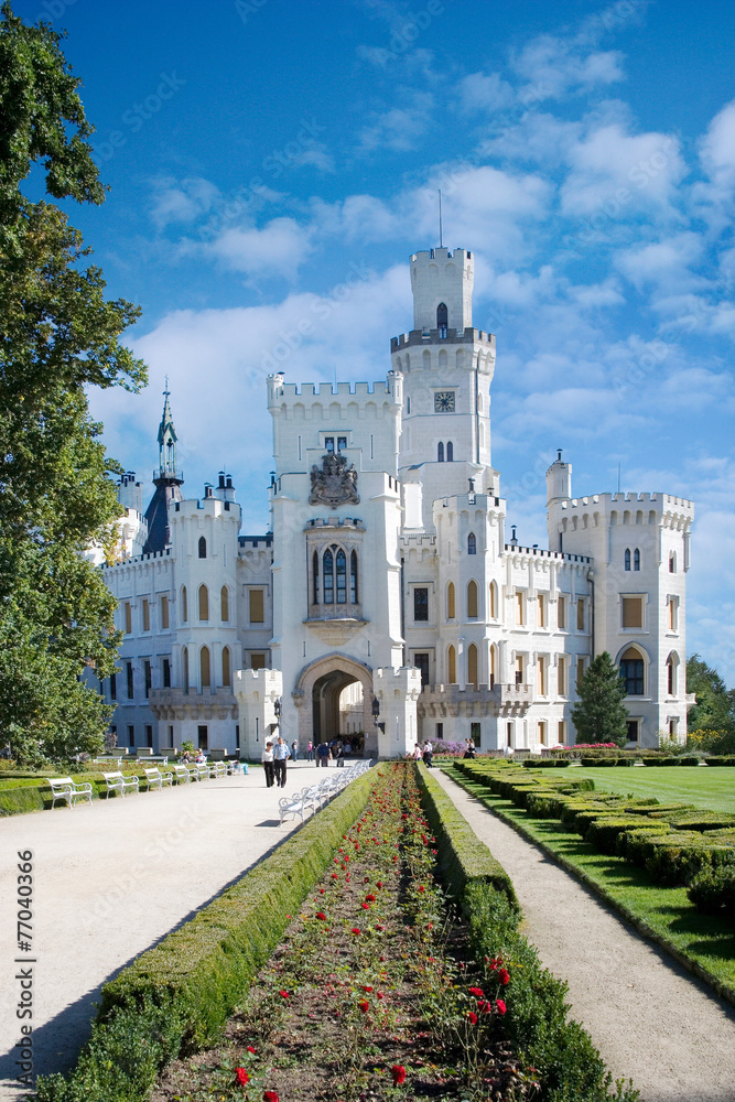 castle and gardens Hluboka, South Bohemia, Czech republic