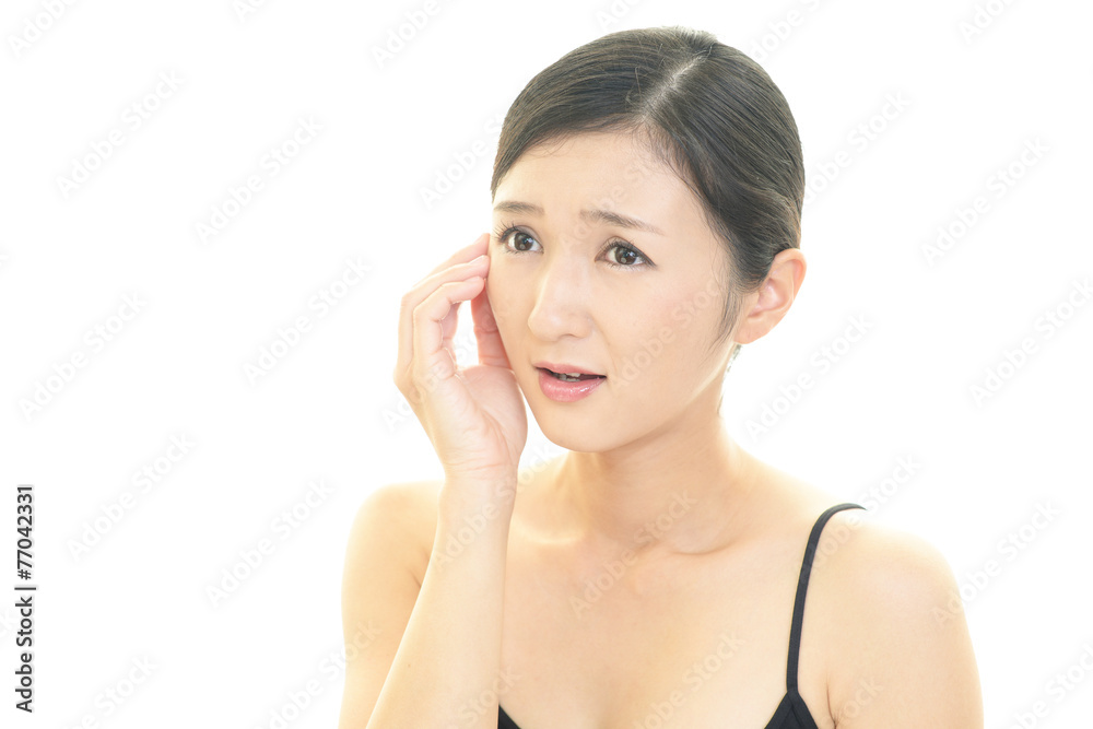 がっかりした表情の女性 がっかりした表情の女性