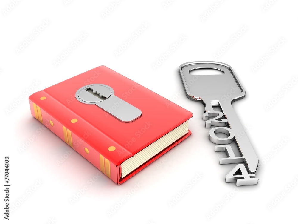 red book with lock red book with lock
