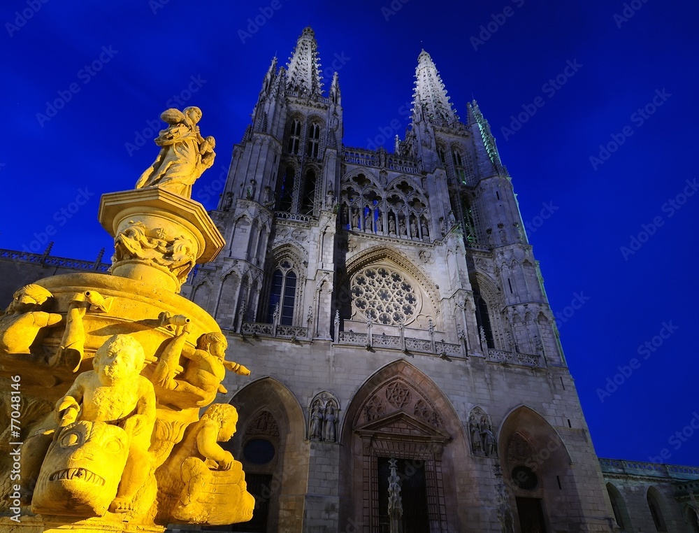 Burgos cathedral. - obrazy, fototapety, plakaty 