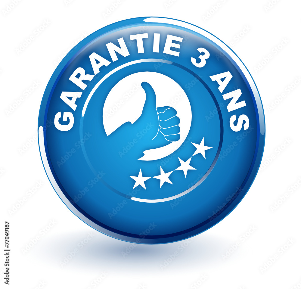 garantie 3 ans sur bouton bleu garantie 3 ans sur bouton bleu