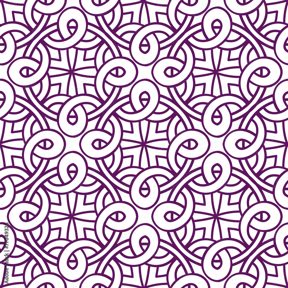 Purple ornament, white background.