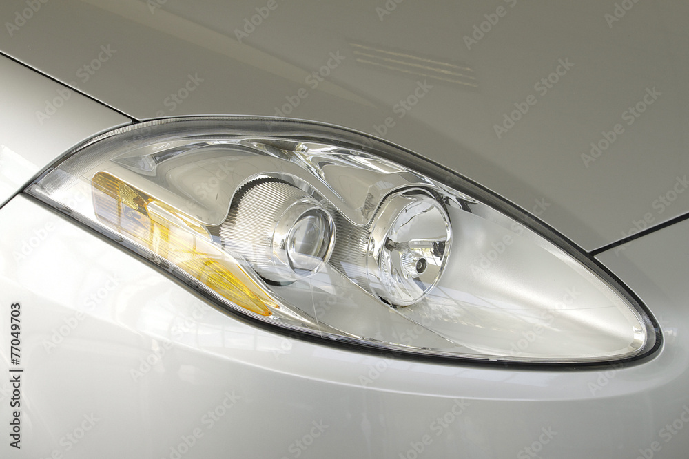 Head lights of a car