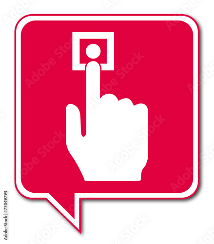 Logo alarme d'incendie.