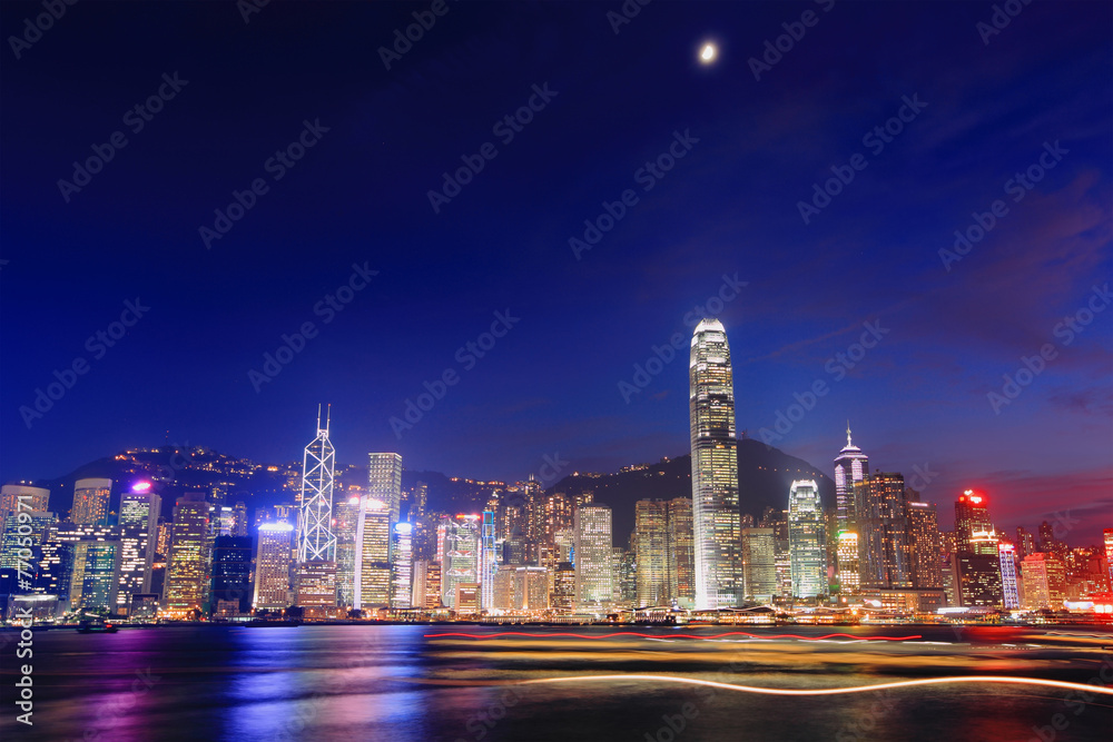 Obraz premium Hong Kong night view