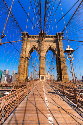 Brooklyn Bridge and Manhattan New York City US © lunamarina