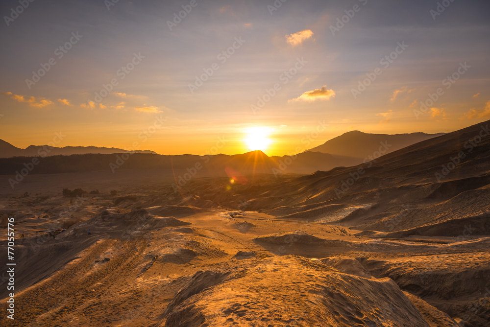 Sunrise at a desert