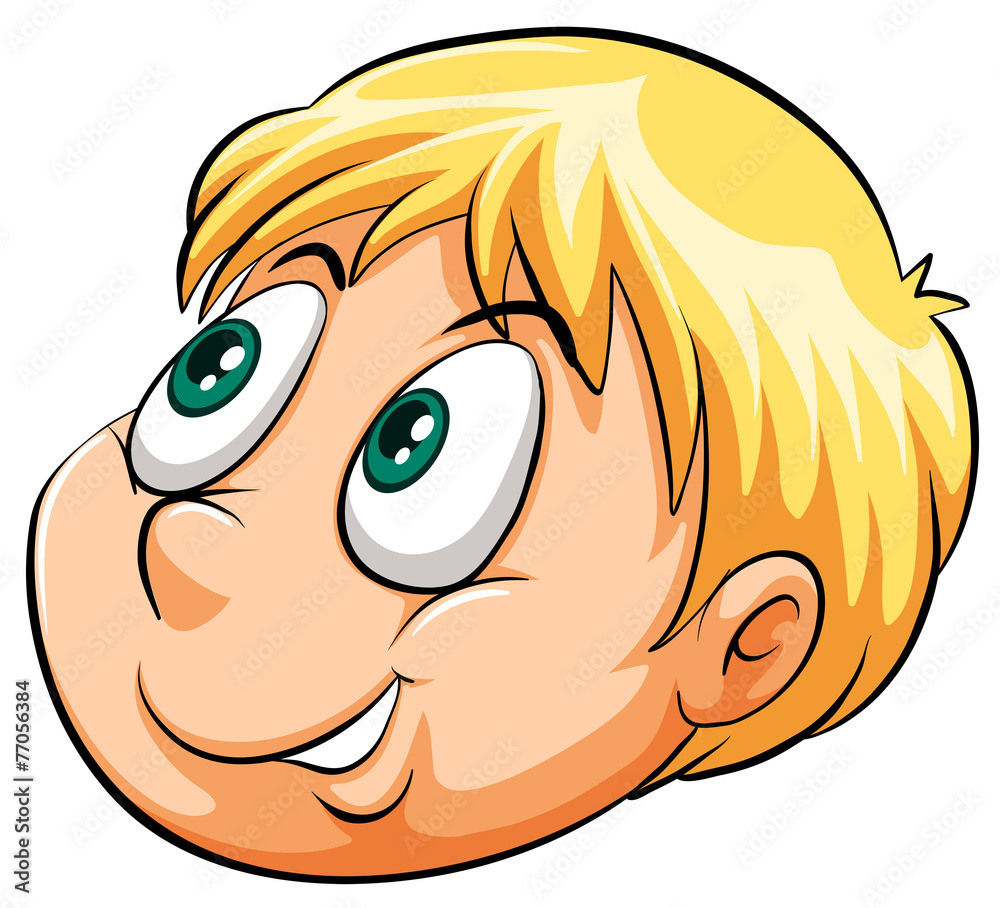 A head of a young boy