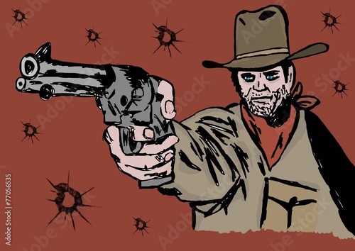 Billede på lærred The gunslinger