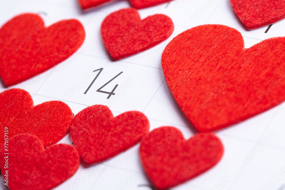 Obraz premium Calendar to Valentines day