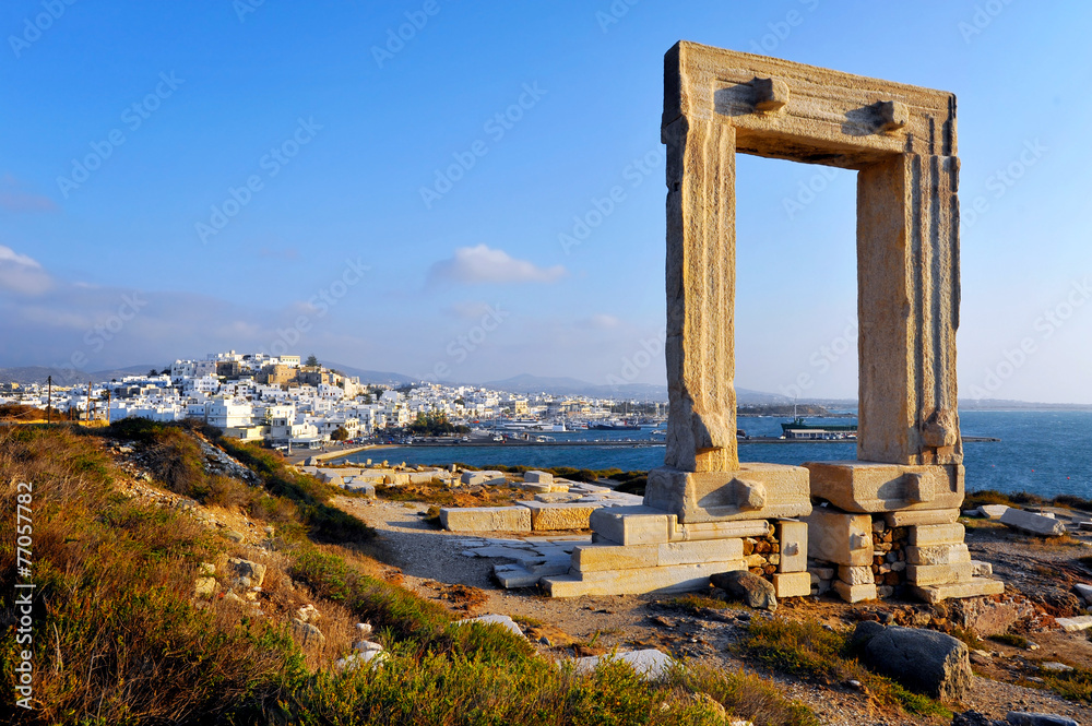 Portara, Naxos island, Greece - obrazy, fototapety, plakaty 