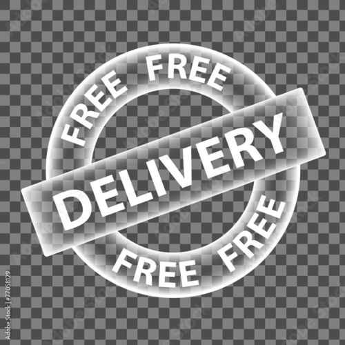 "FREE DELIVERY" Marketing Stamp (png ghost service shipping)