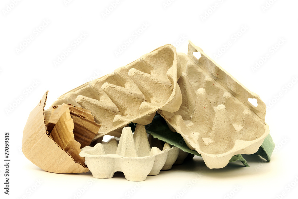 Waste cardboard for recycling isolated on white Waste cardboard for recycling isolated on white