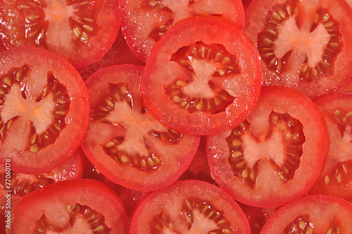 Tomato slices background © sss615