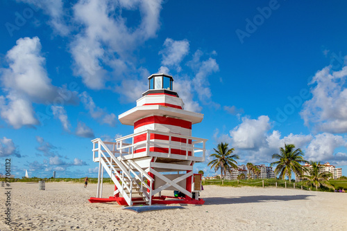 Lifeguard Tower in South Beach  Miami Beach  Florida