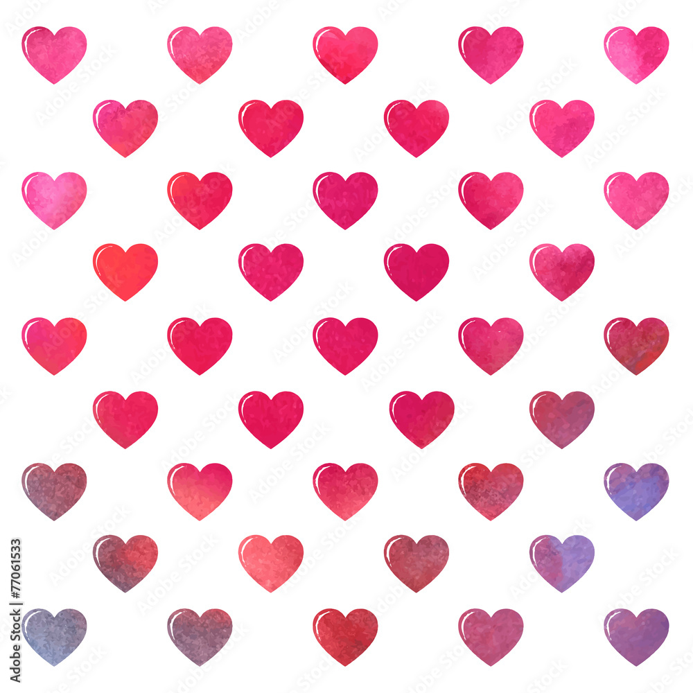 set of watercolor hearts set of watercolor hearts