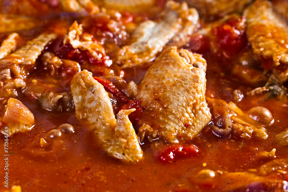 Stewed chicken in tomato sauce Stewed chicken in tomato sauce