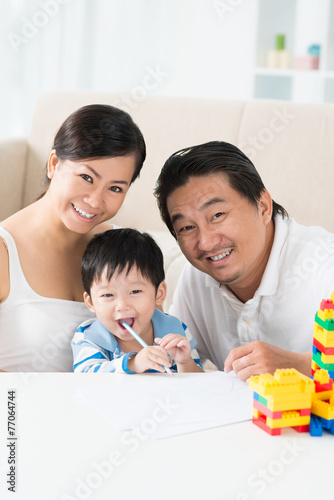 Happy Vietnamese family