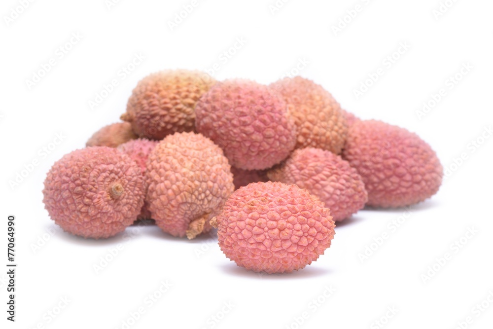 Lychees isolated on white background Lychees isolated on white background