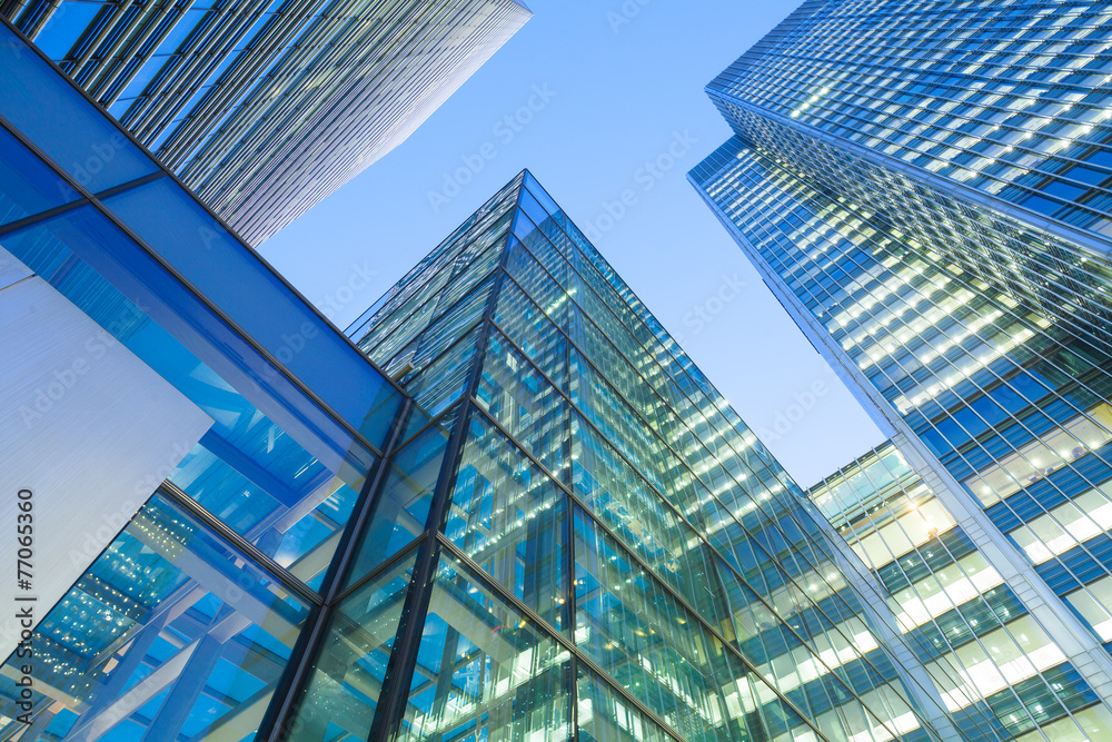 Windows of Skyscraper Business Office, Corporate building in Lon