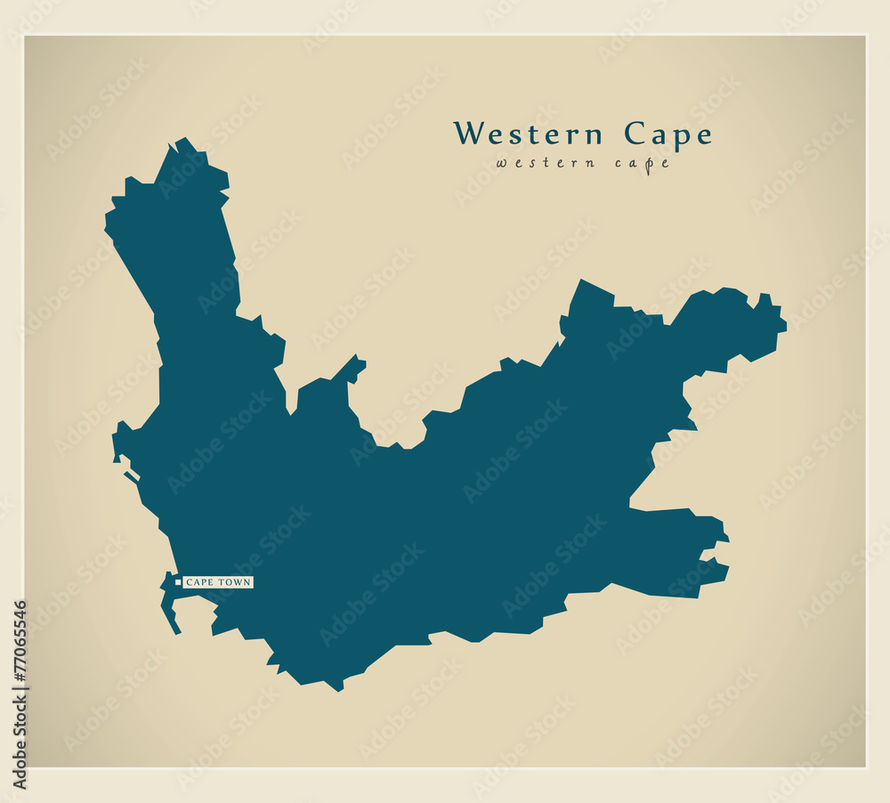 Modern Map - Western Cape ZA