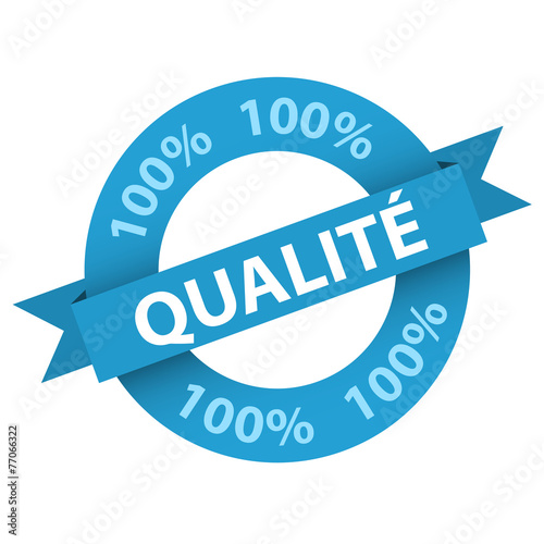 Tampon Publicitaire "100% QUALITE" (engagement icône marketing)