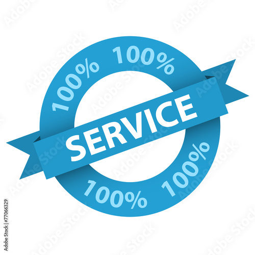 Tampon 100% SERVICE (satisfaction clients qualité)