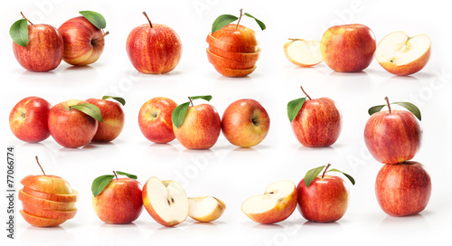 Fototapeta Naklejka Na Ścianę i Meble -  apples fruit  isolated on white background