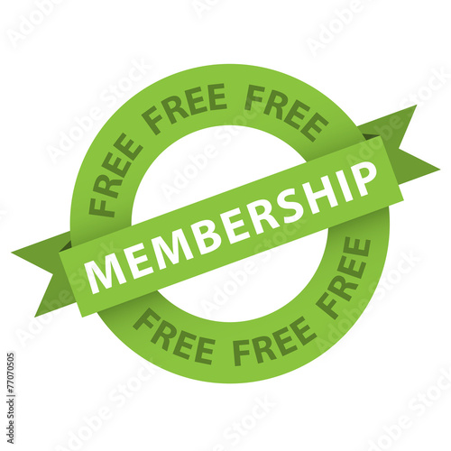 "Free Membership" stamp (vector sign up now register)