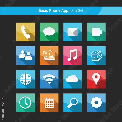 Basic Phone App Icon Set