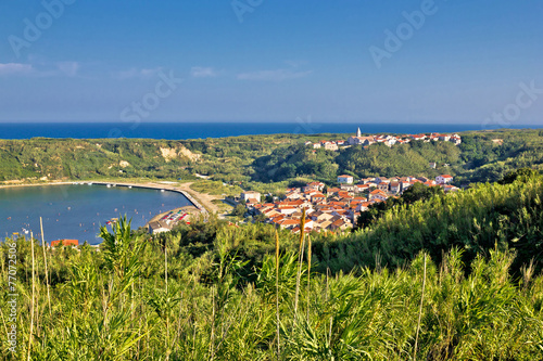 Island of Susak village and nature view photo