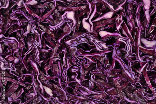 Sliced red cabbage background