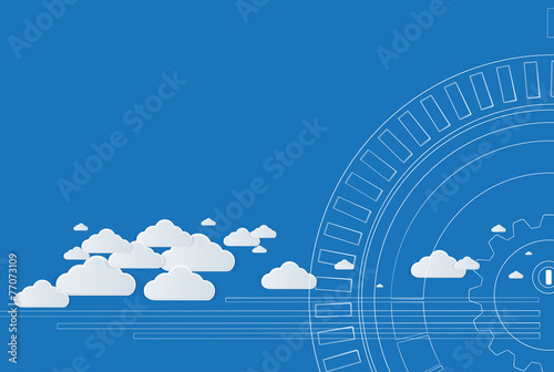 Integration technology with nature, sky. Best ideas for Business