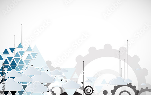 Integration technology with nature, sky. Best ideas for Business