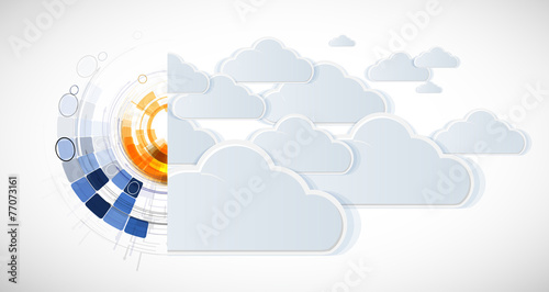 Integration technology with nature, sky. Best ideas for Business