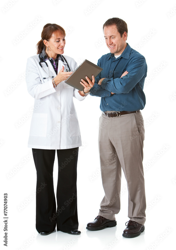Doctor: Discussing Test Results on a Digital Tablet Doctor: Discussing Test Results on a Digital Tablet