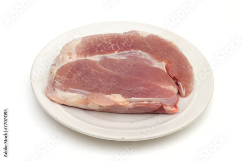 meat on the white background