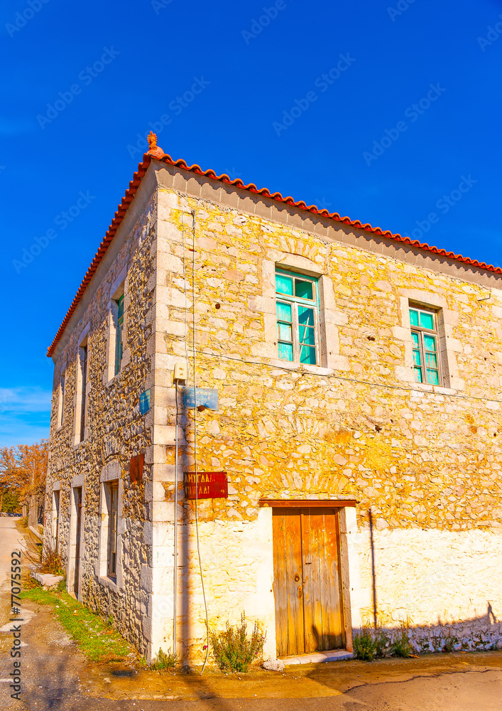 old house in Peleta village in southern Greece