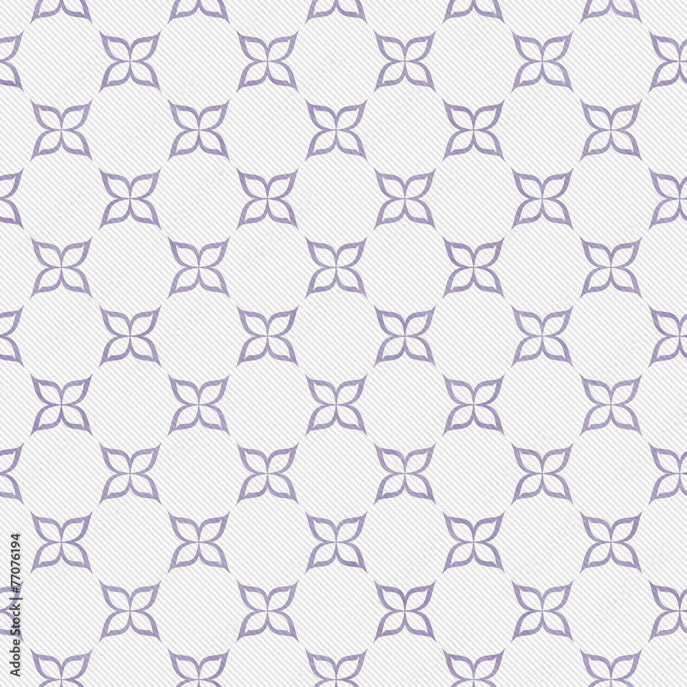 Naklejka premium Purple and White Flower Repeat Pattern Background