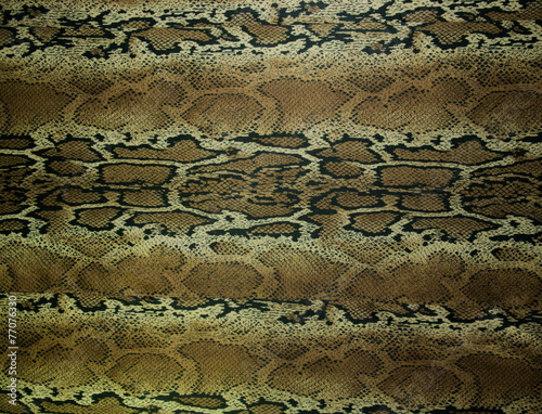 texture of print fabric stripes snake for background