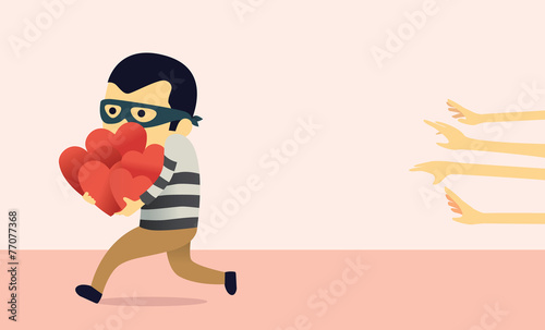 Bandit Cartoon stealing more heart from girls.