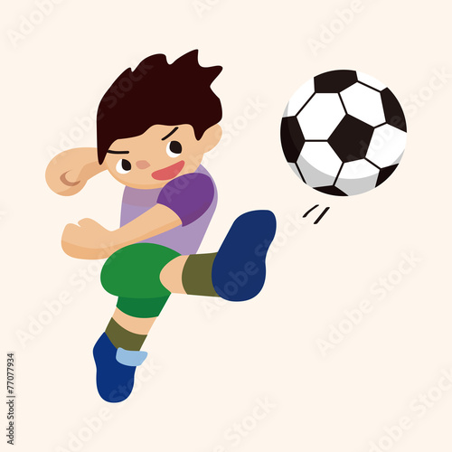 Sport soccer player theme elements vector eps